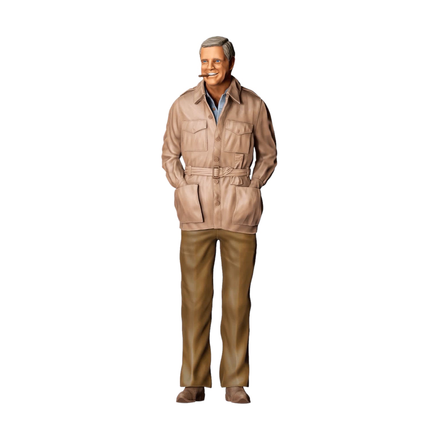 Product photo diorama and model building miniature figure: Everyday Heroes: Man in Leather Jacket