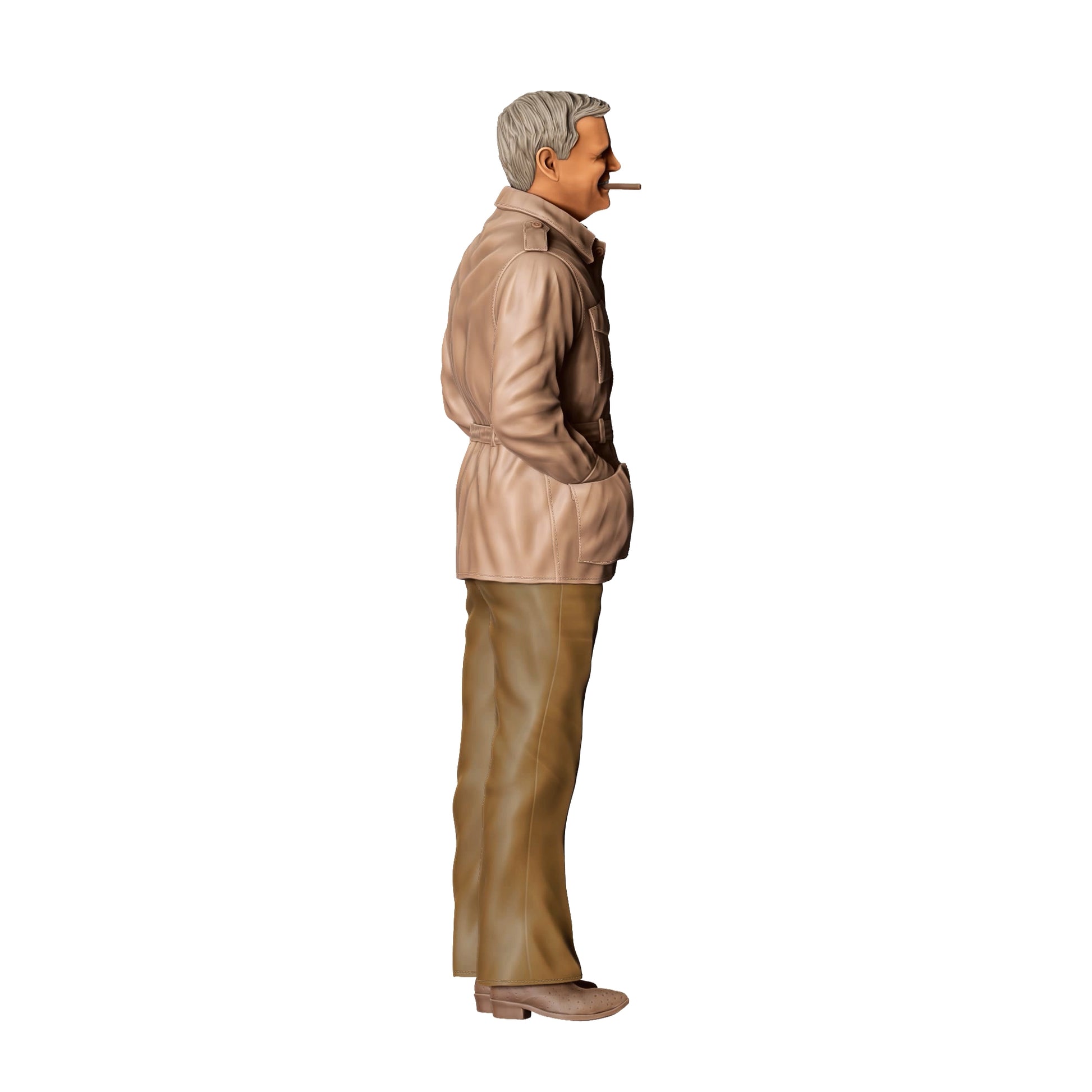 Product photo diorama and model building miniature figure: Everyday Heroes: Man in Leather Jacket