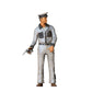 Product photo diorama and model building miniature figure: Gas station - Man at fuel pump, vintage