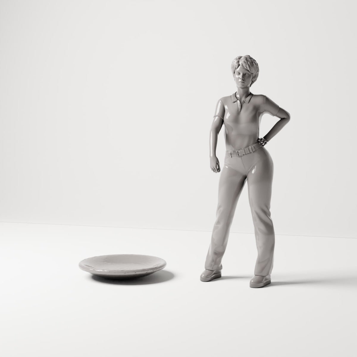 MyPortal 207 1: Diorama Kitchen & Table: Empty ceramic plate (Ref. 207D)