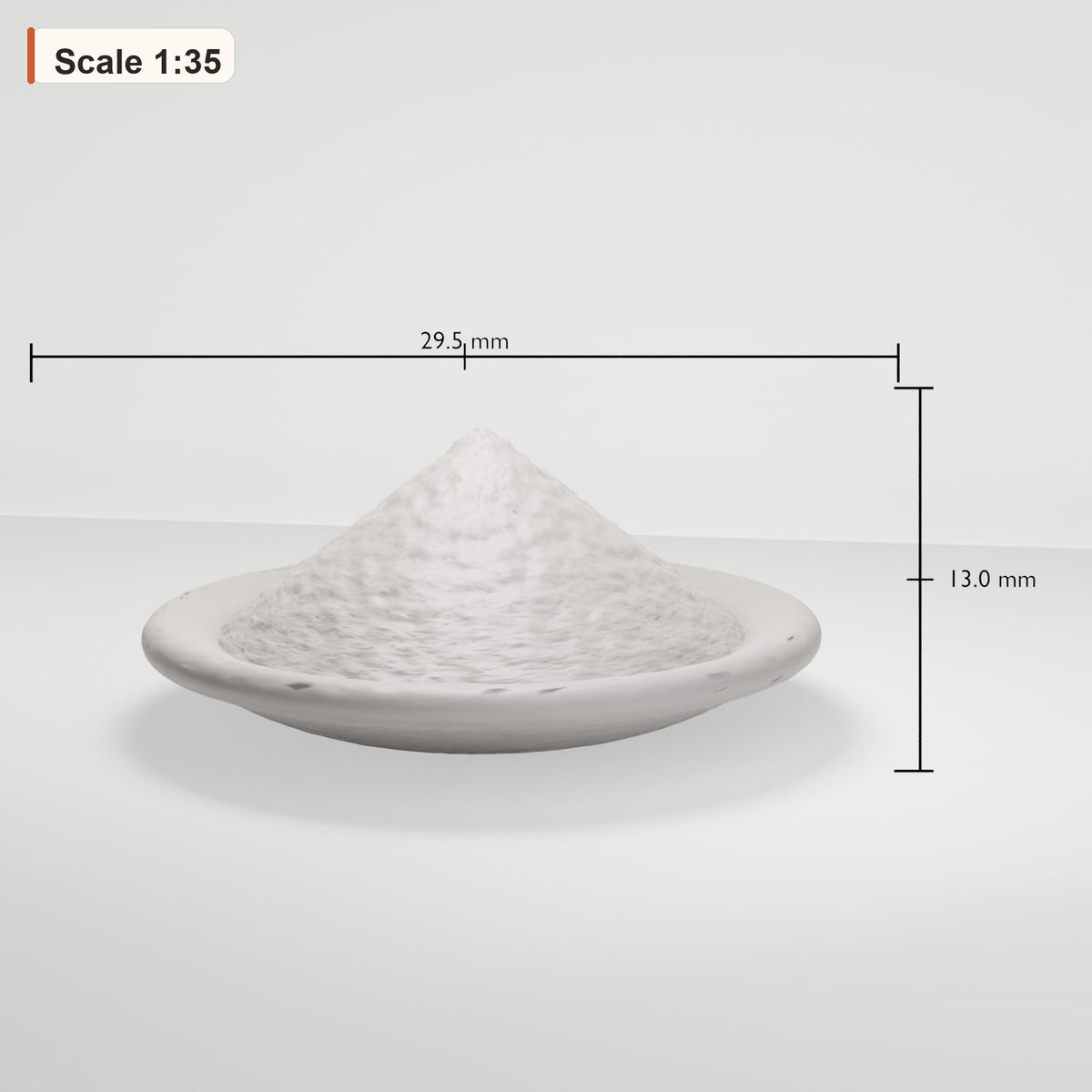 Diorama Modellbau Produktfoto 1: Diorama Küche & Tafel: Keramikschale mit Getreide (Ref. 209D)