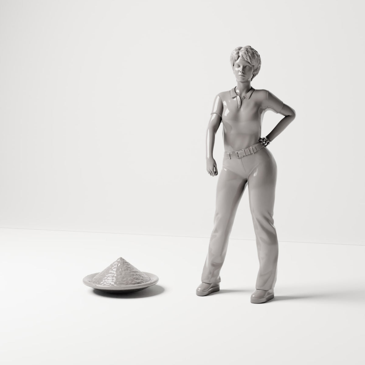 MyPortal 210 1: Kitchen Diorama: Ceramic Plate with Grain (Ref. 210D)