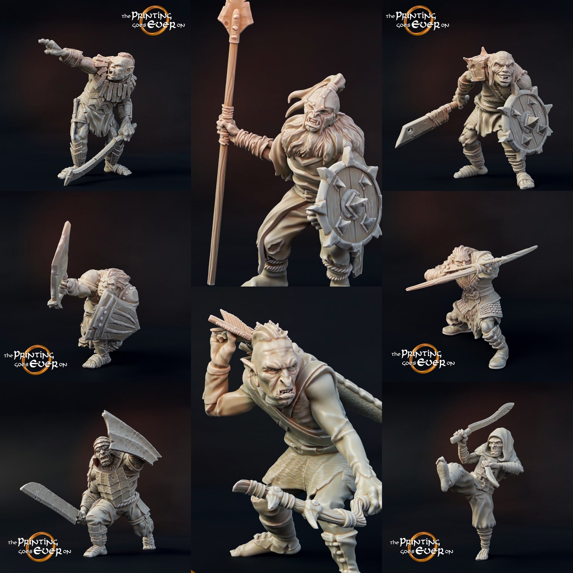 Product photo Tabletop 28mm The Printing Goes Ever On (TPGEO) 0: Orc Warrior: Assault Squad / Foot Troop of Evil