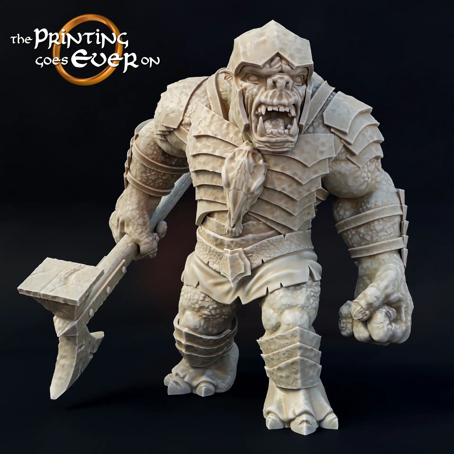 Produktfoto Tabletop 28mm The Printing Goes Ever On (TPGEO)  0: Troll mit Hammer: Kriegsbestie des Bösen - Große Kreatur/ Monster