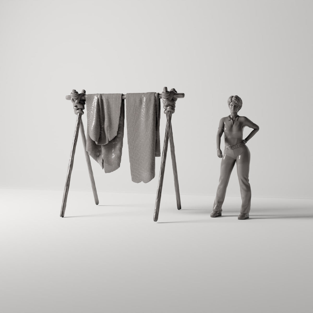 MyPortal 222 1: Diorama Craft: Leather Drying Rack with Hides (Ref. 222D)