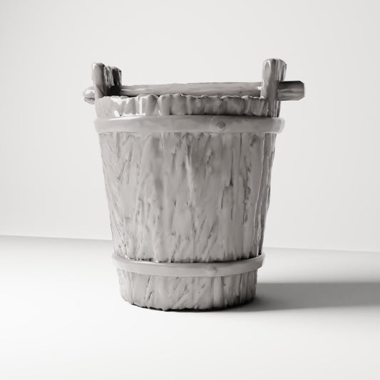 MyPortal 229 0: Diorama Terrain: Rustic Wooden Bucket with Handle (Ref. 229D)
