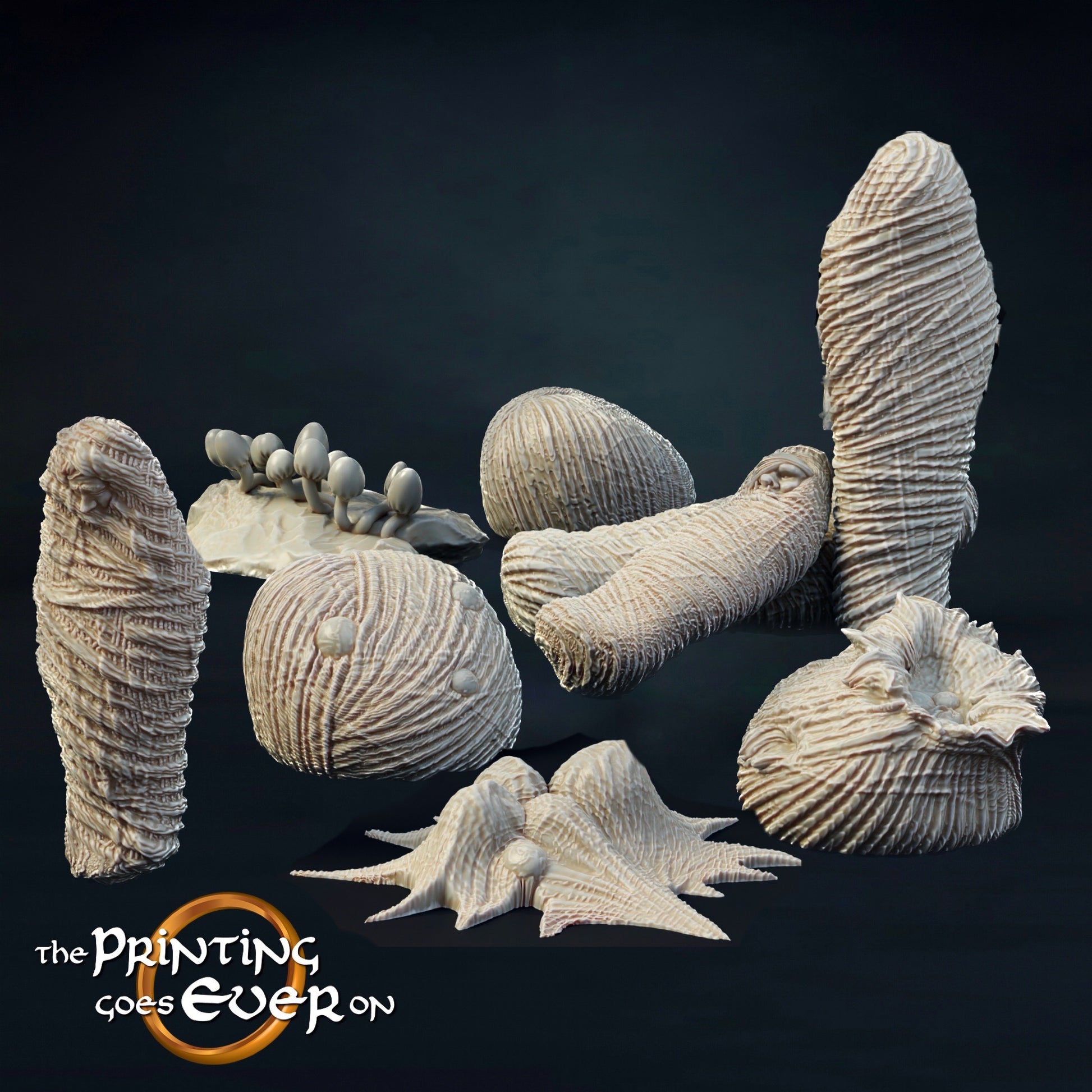 Product photo Tabletop 28mm The Printing Goes Ever On (TPGEO) 0: Cave Decor: Spider Webs and Cocoons