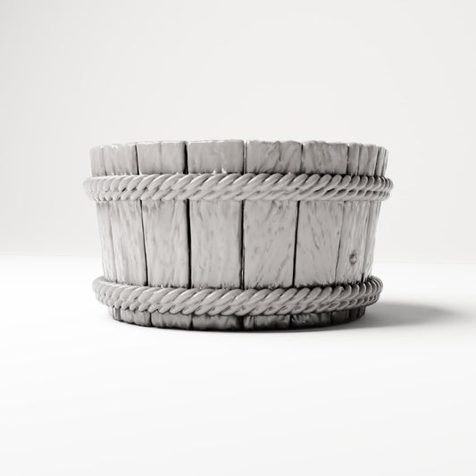 MyPortal 230 0: Diorama Camp & Market: Rustic Wooden Tub (Ref. 230D)