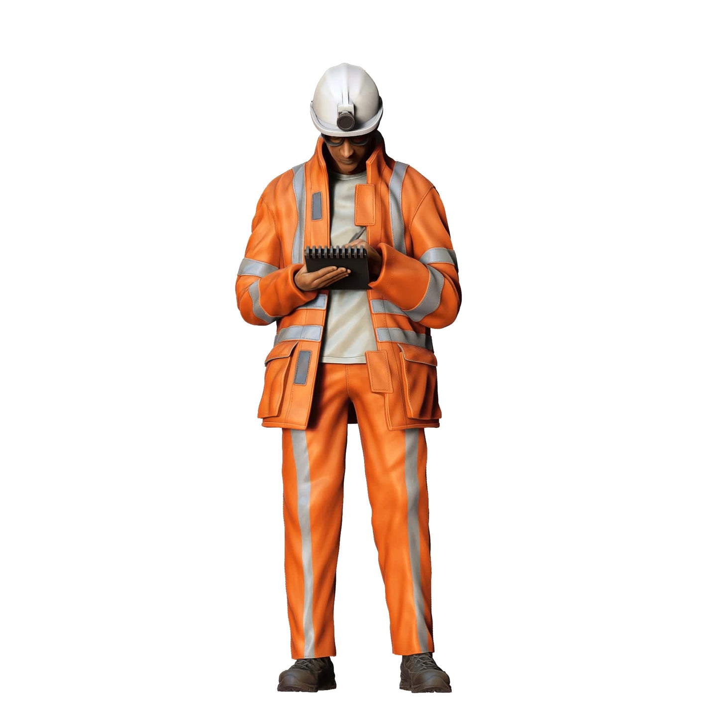Product photo 0: Construction worker with notepad: Surveyor on the construction site