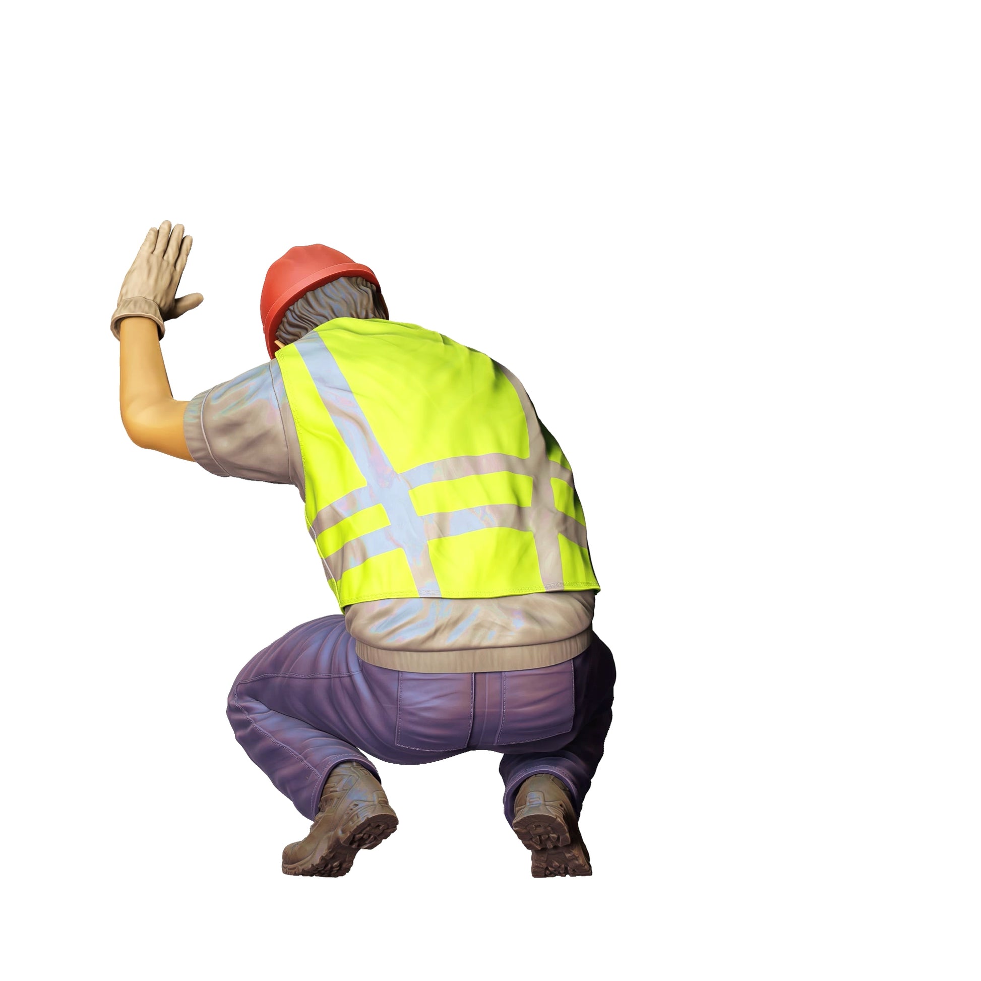 Product photo 0: Kneeling construction worker with helmet