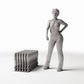 Diorama model-building product photo 1: military diorama with an artillery ammunition rack and anti-tank shells (Ref. 242D)