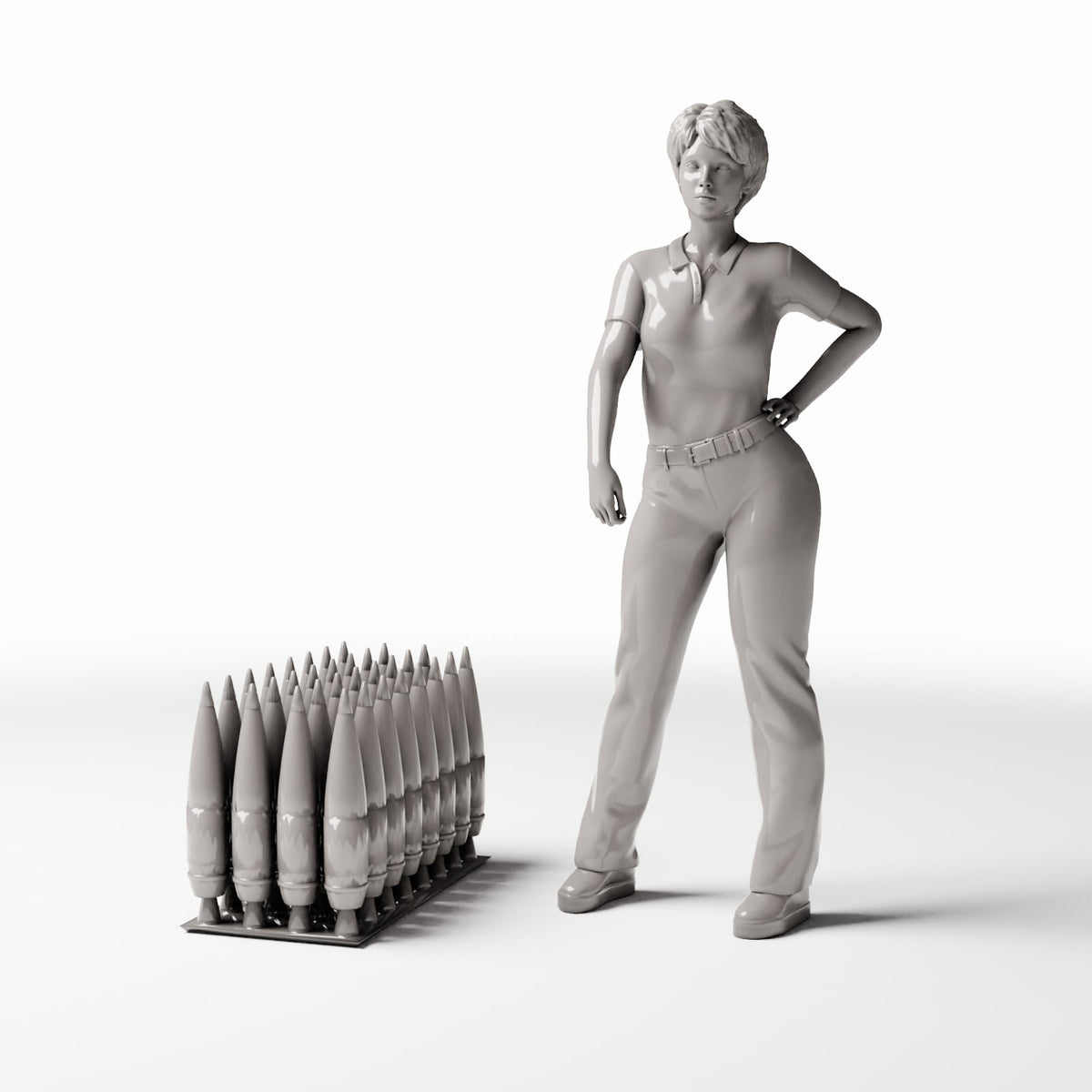 Diorama model-making product photo 1: Military diorama: anti-tank ammunition in storage rack (Ref. 244D)