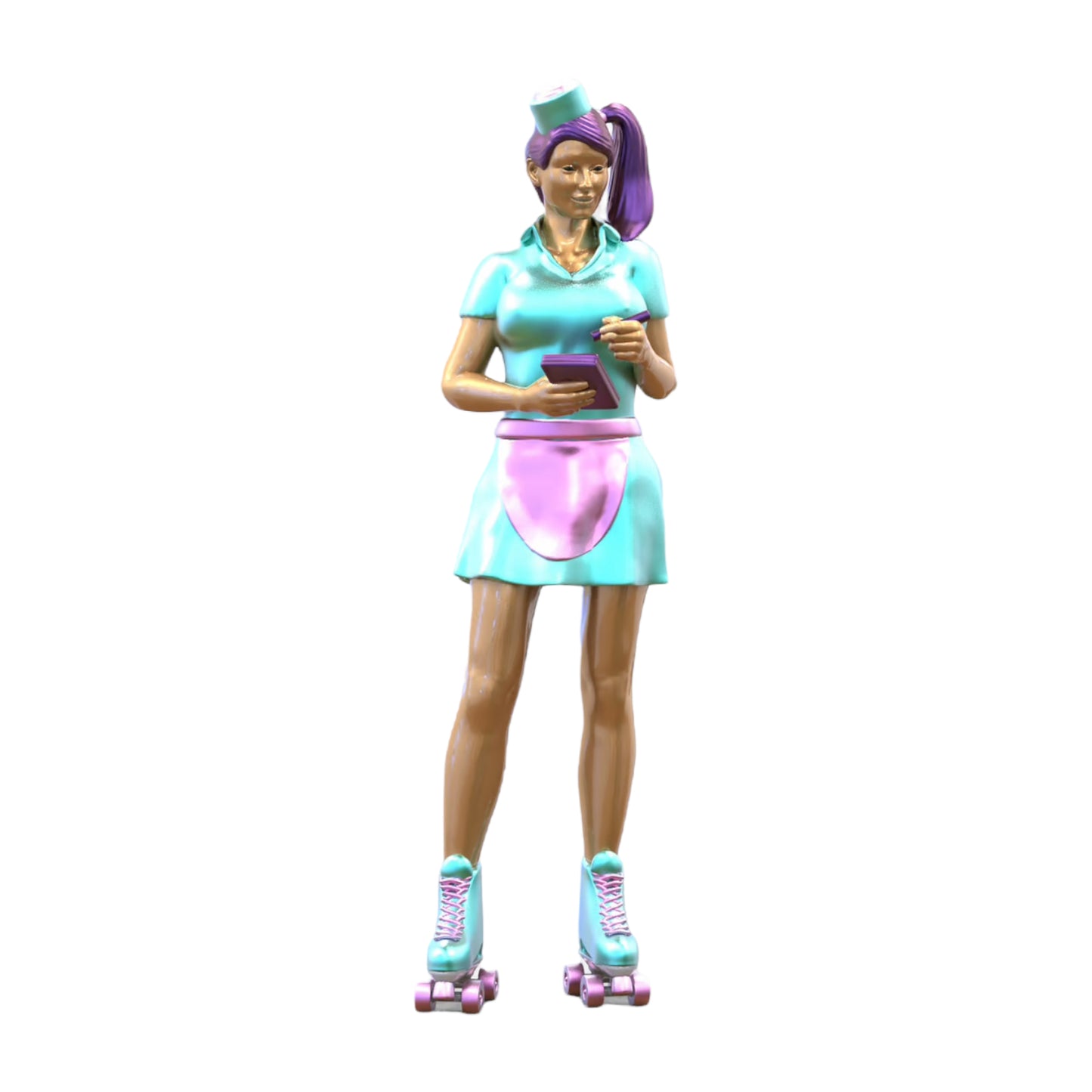 Product photo 0: Waitress on roller skates 3: Taking an order