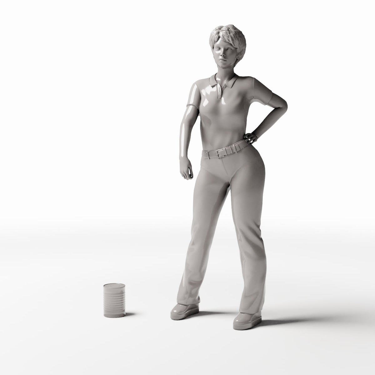Diorama model-building product photo 1: Diorama camp: Large ribbed tin can (Ref. 256D)