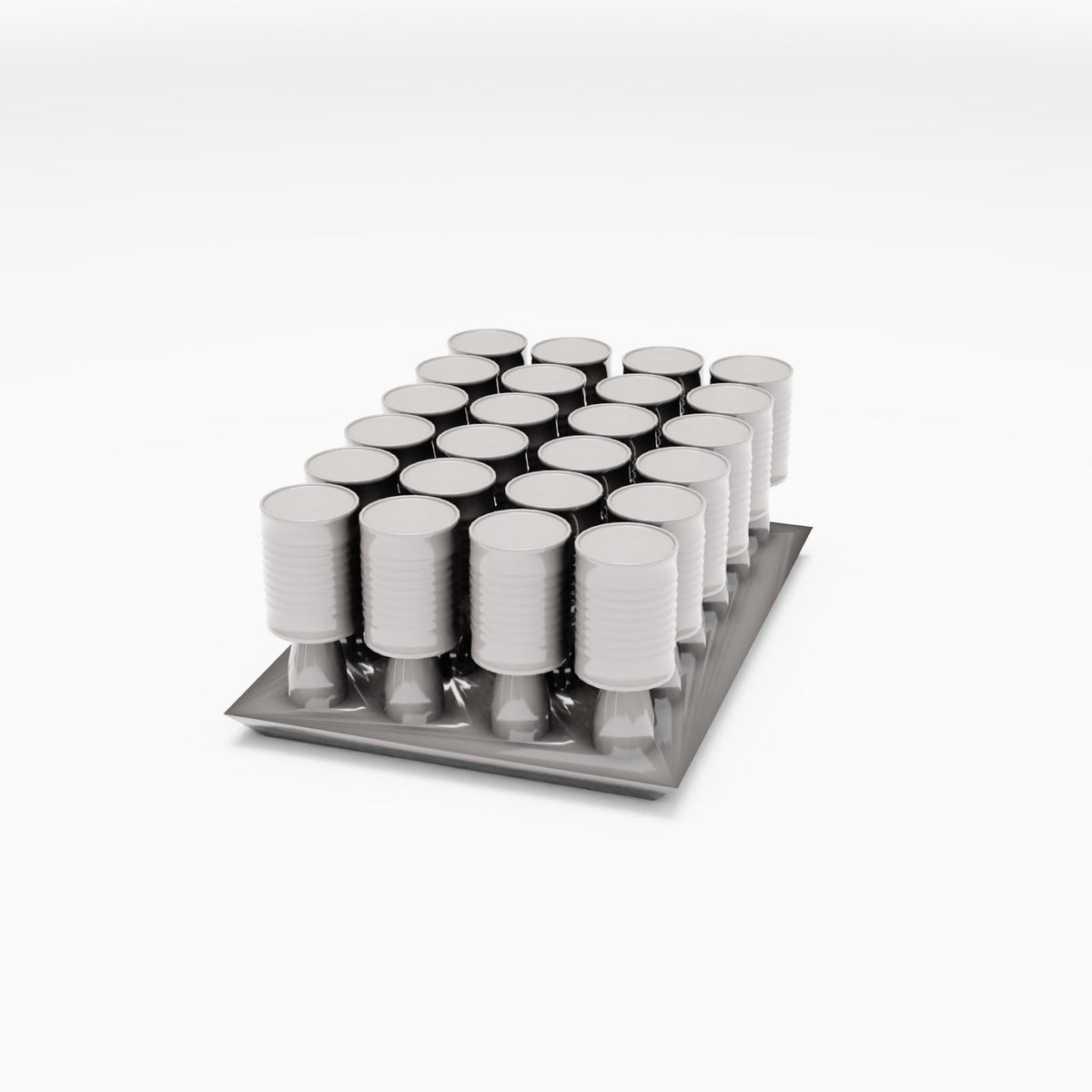 Diorama modelling product photo 0: Diorama warehouse: Small tin cans on a transport pallet (Ref. 259D)