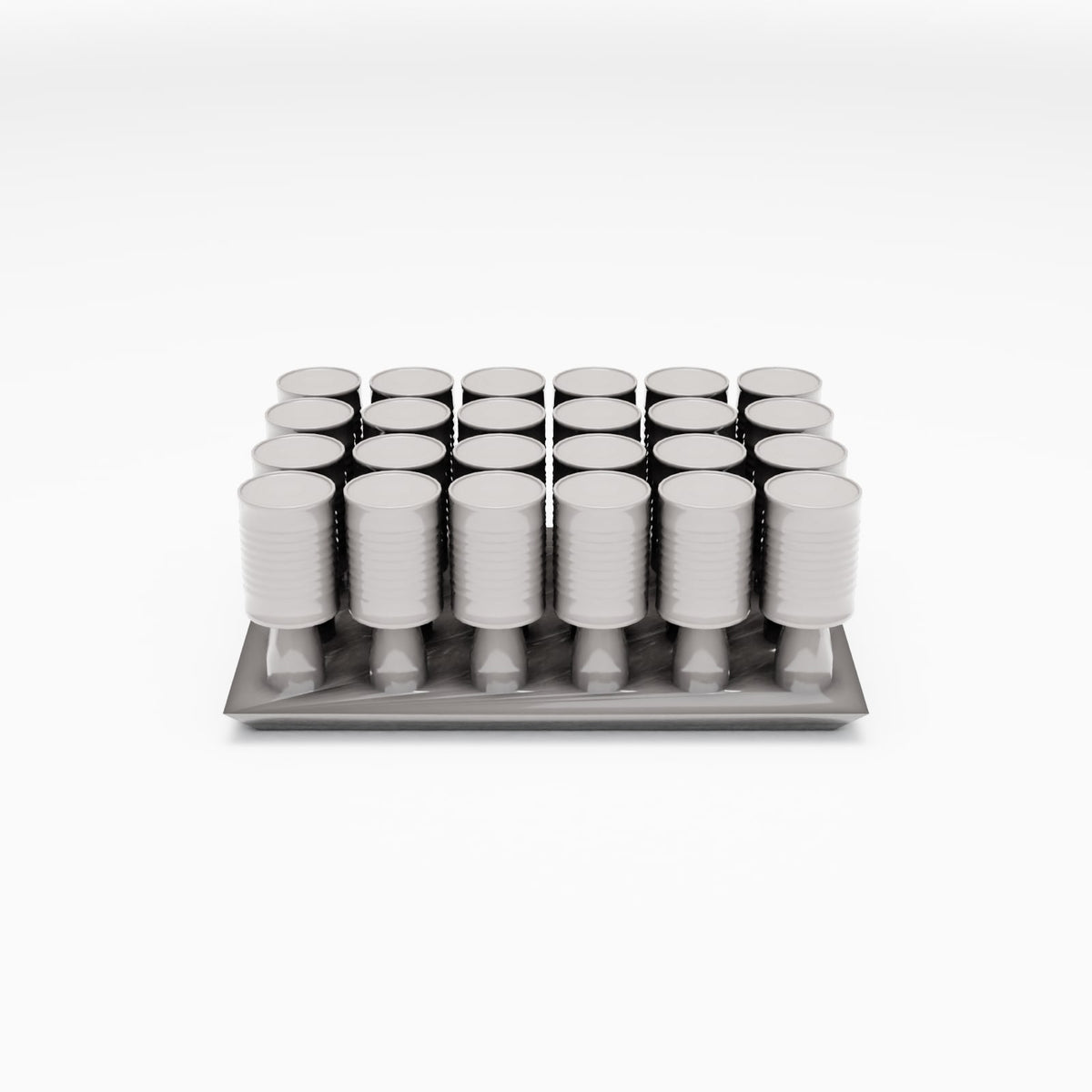 Diorama model-building product photo 2: Diorama warehouse: Small tin cans on a transport pallet (Ref. 259D)