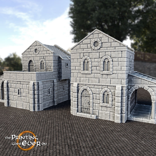 Produktfoto Tabletop 28mm The Printing Goes Ever On (TPGEO)  0: Mittelalterliches Wohnhaus A - Steinernes Gebäude aus dem Menschenreich Gonthan - Begehbares Gelände