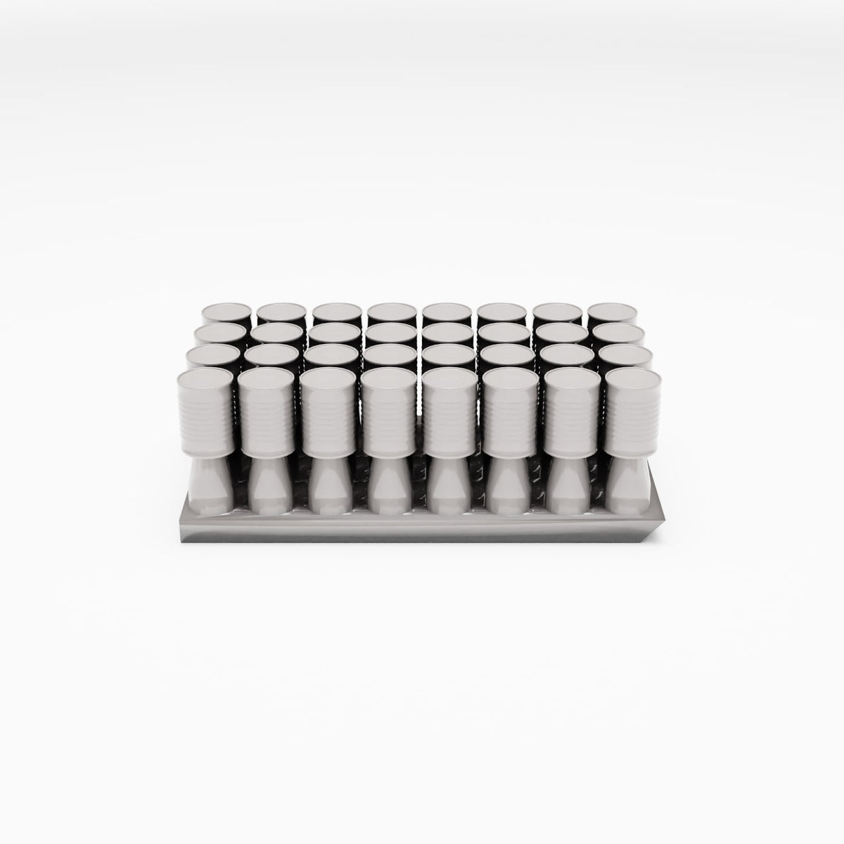 Diorama model-building product photo 2: Diorama warehouse: Narrow tin cans on a transport pallet (Ref. 261D)