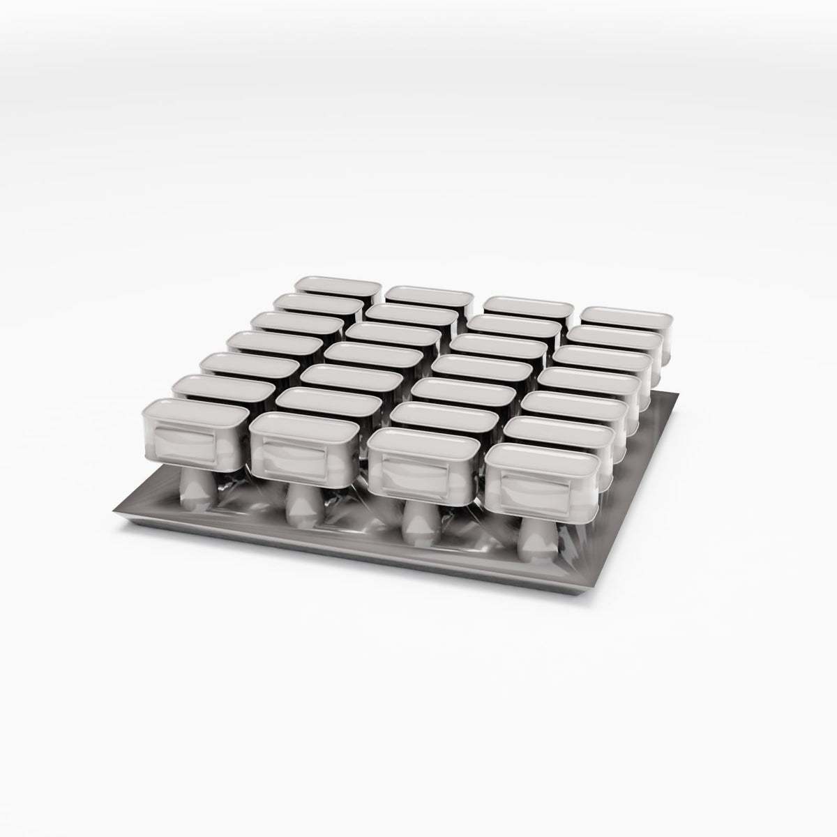 Diorama model-building product photo 0: Diorama storage area: supply canisters on mounting plate (Ref. 269D)