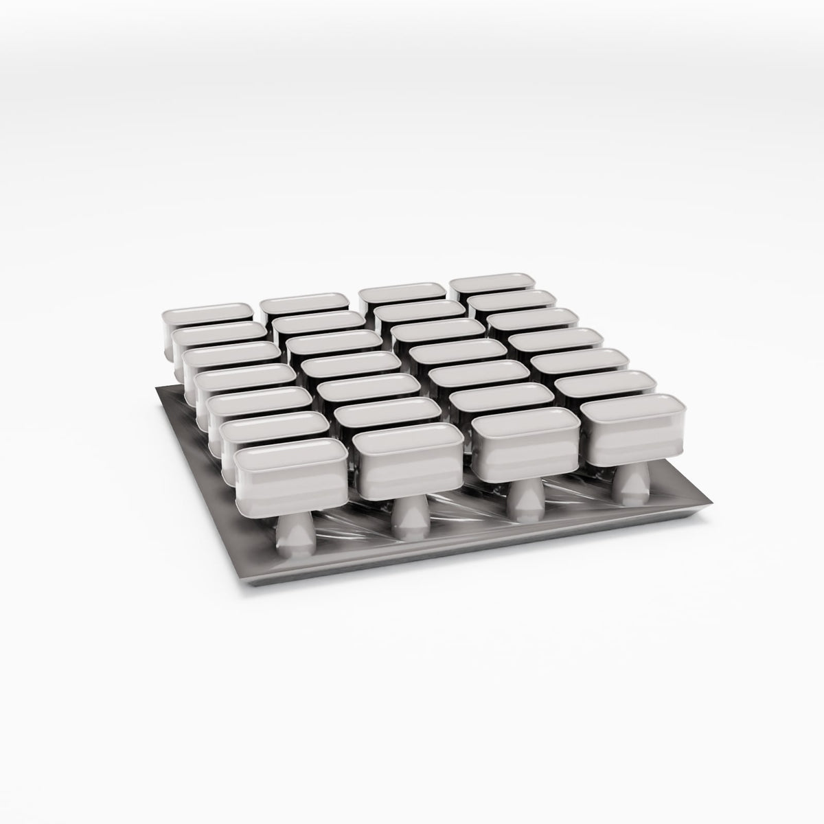 Diorama model-building product photo 3: Diorama storage area: supply canisters on a mounting plate (Ref. 269D)