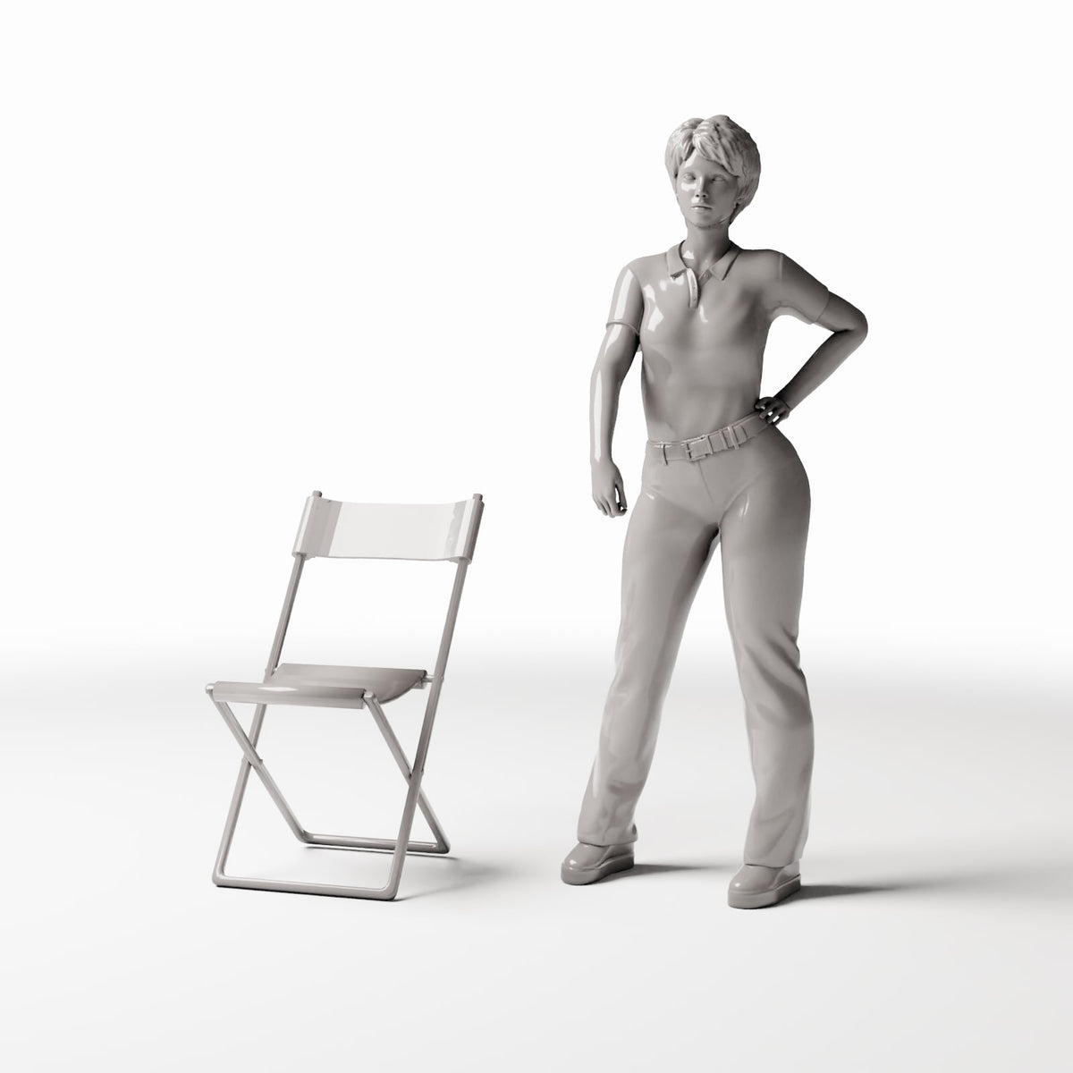 Diorama model-making product photo 1: Diorama furniture: Folding field chair (Ref. 272D)