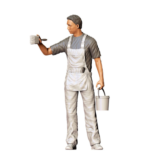 Miniature Figure: Painter/ Varnisher with Brush and Bucket - Craftsman (No. 278)