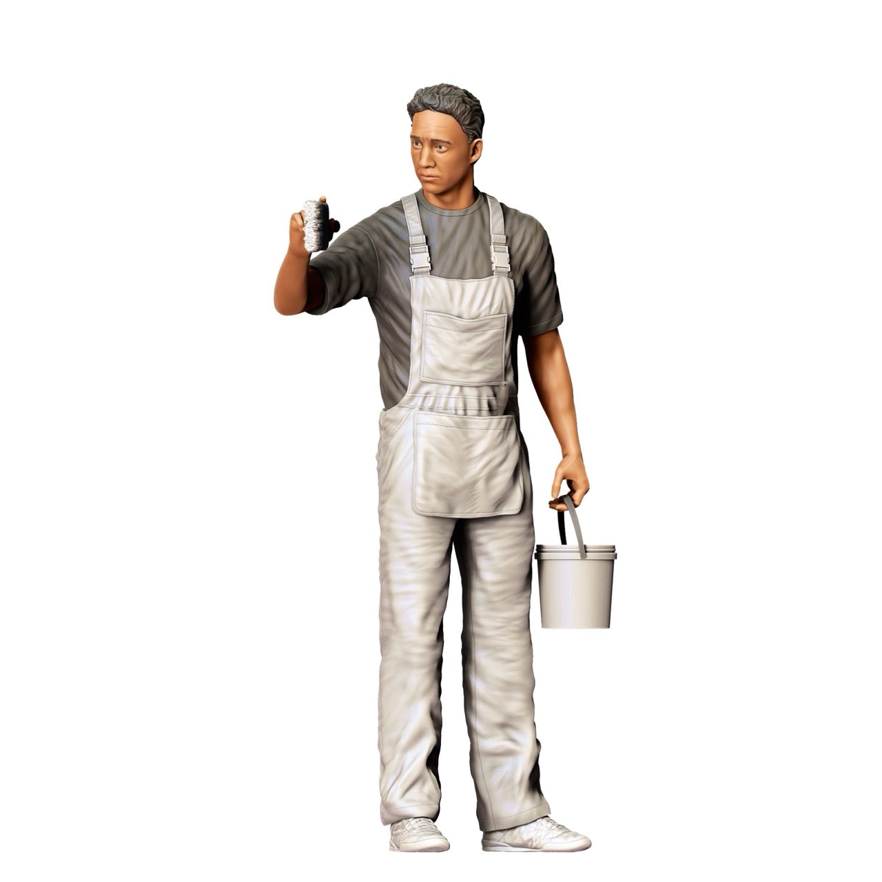 Miniatur Figur: Maler/ Lackiere mit Pinsel und Eimer - Handwerker (Nr. 278)