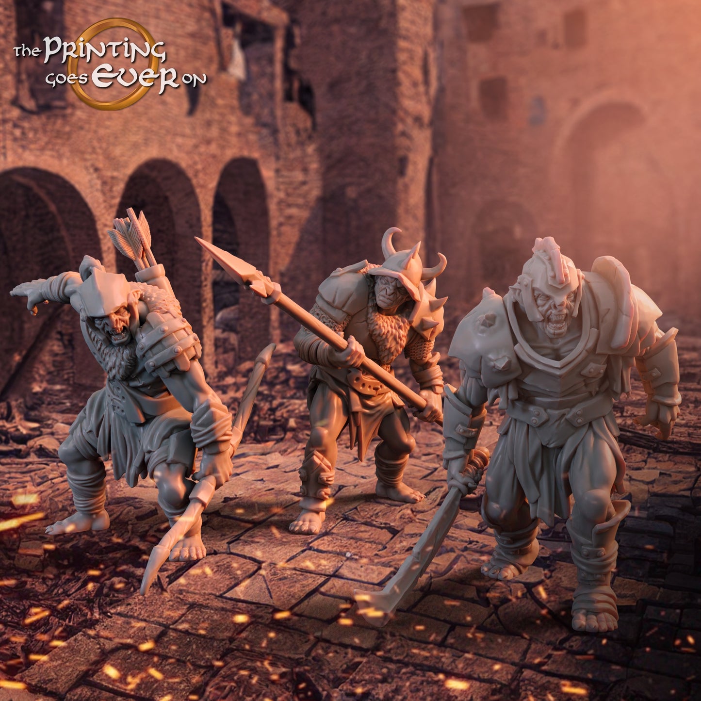 Product photo Tabletop 28mm The Printing Goes Ever On (TPGEO) 0: Orc Raider: Scout of Evil - Attacker of the White City
