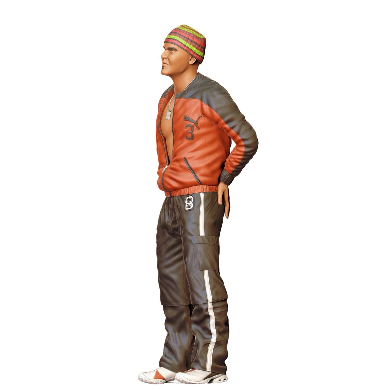 Miniature figure: Man with cap and leather jacket (No. 281)