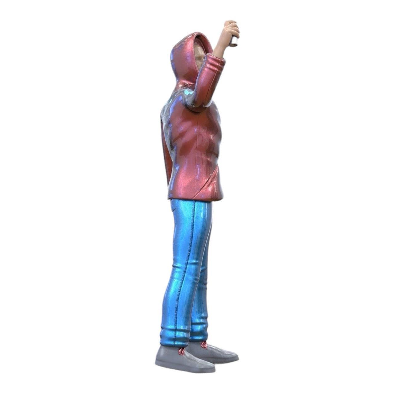 Miniature Figure: Teenage Sprayer - Young Man with Hoodie and Graffiti Spray Can (No. 286)