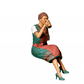 Miniature Figure Oktoberfest: Wiesen Guests: Seated Woman with Traditional Dirndl Outfit and Beer Stein (No. 291)