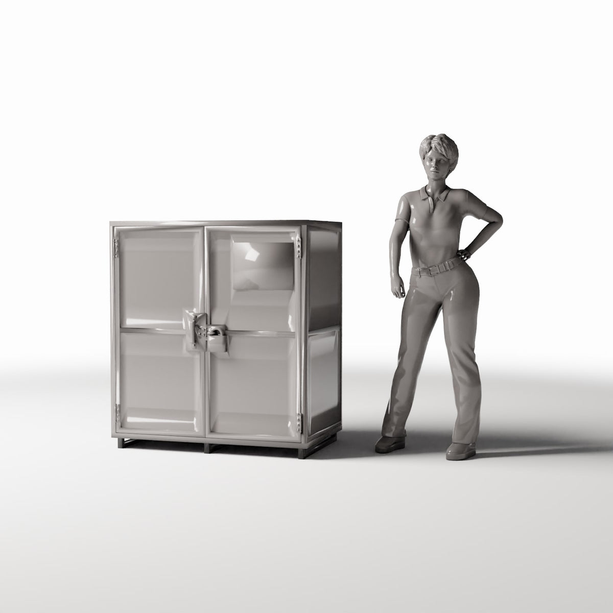 Diorama modelling product photo 1: Military diorama: Large weapons cabinet with closed doors (Ref. 294D)