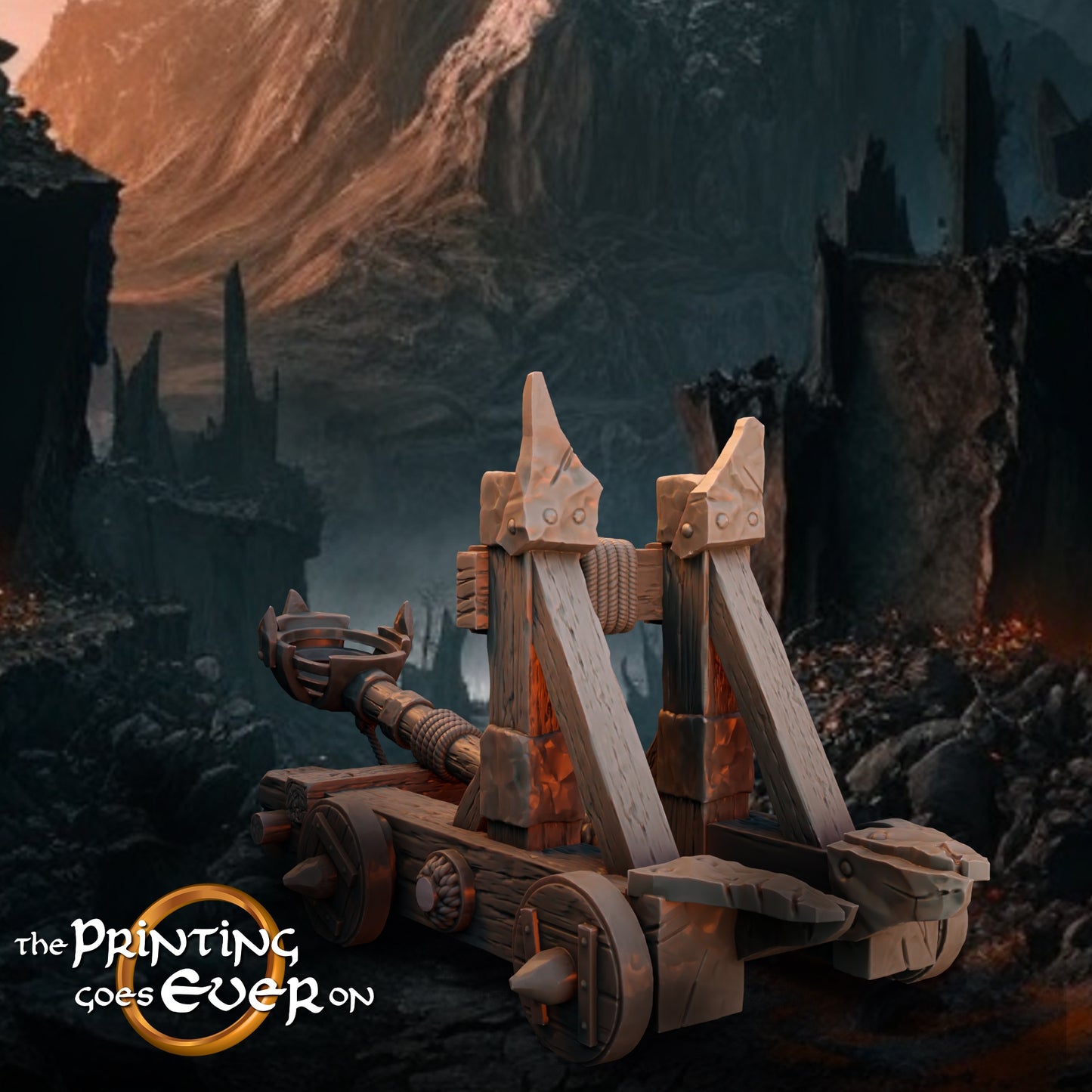 Product photo Tabletop 28mm The Printing Goes Ever On (TPGEO) 0: Catapult: Siege Weapon/Machine - Attacker of the White City