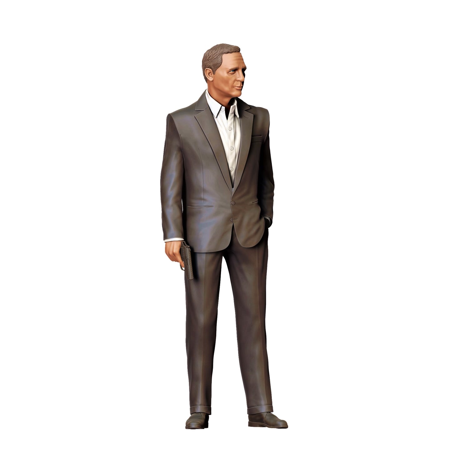 Diorama model building product photo 0: Secret agent in suit with pistol C (Ref. No. 368)