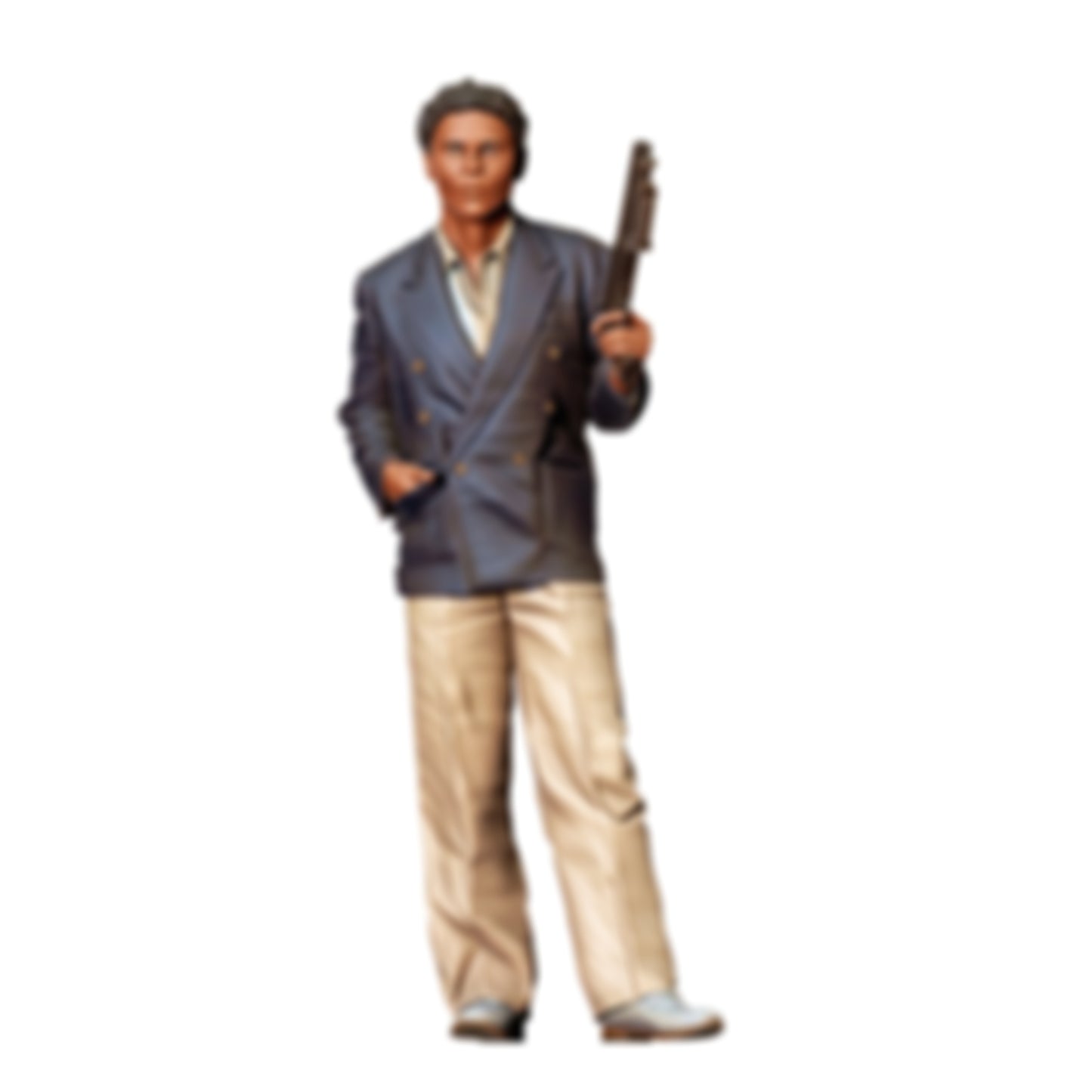 3DP Miniatures 0: Stehende Figur: Mann im Anzug mit Gewehr (Ref. Nr. 463)