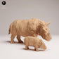 Produktfoto Tier Figur Diorama, Modellbau: 0: Wildtier Figur: Sumatra-Nashorn – Weibchen mit Kalb (Ref 25_03_05)