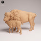 Product photo Animal Figure Diorama, Model Building: 0: Wildlife Figure: American Bison – Cow and Calf (Ref 25_09_10)