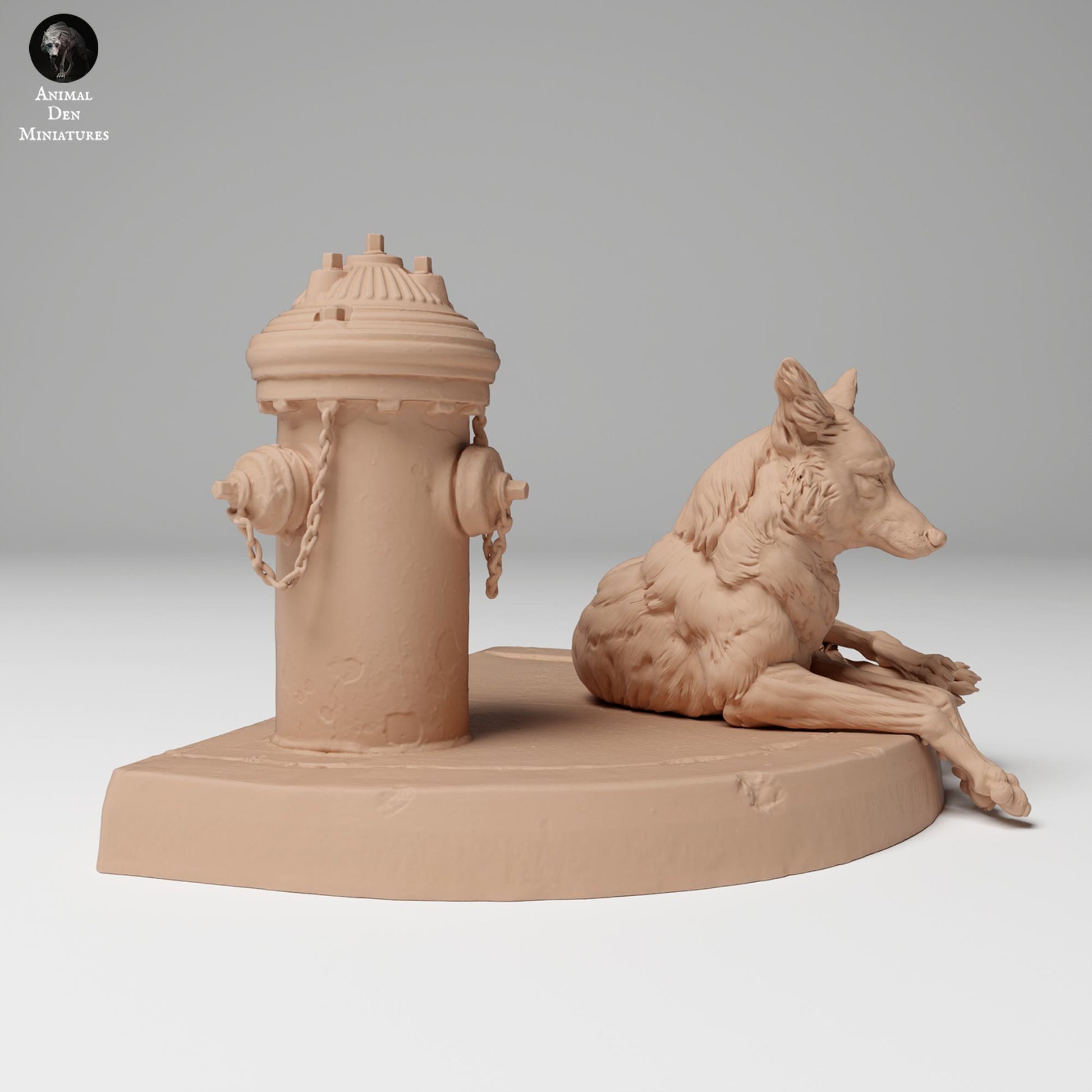 Produktfoto Tier Figur Diorama, Modellbau: 0: Wildtier Figur: Liegender Kojote (Ref 24_11_01)
