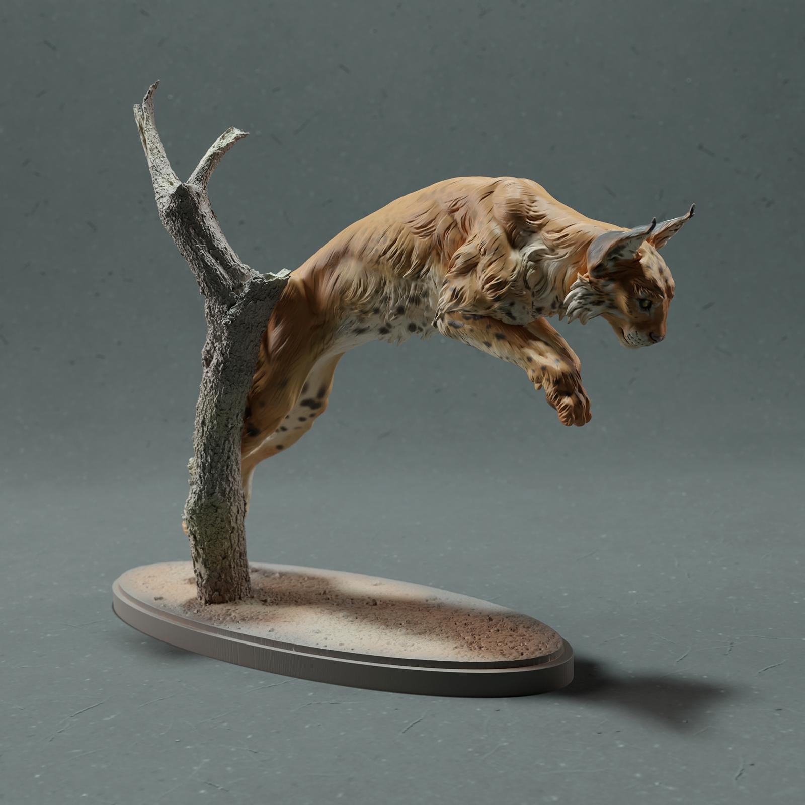 Product photo Animal Figure Diorama, Model Building: 0: Wildlife Figure: Lynx – Bobcat Leep (Ref 01_01_76)