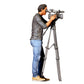 3DP Miniatures 1: Stehende Figur: Kameramann mit Videokamera auf Dreibein-Stativ (Ref. Nr. 513)