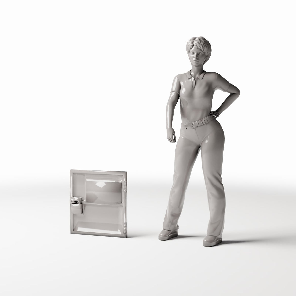 Diorama Modellbau Produktfoto 1: Diorama Militär: Geöffnete Tür eines Artilleriesafes (Ref. 300D)