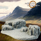 Product photo Tabletop 28mm The Printing Goes Ever On (TPGEO) 0: Hill Terrain Type E - Gentle Rise in Grassland - Rocks
