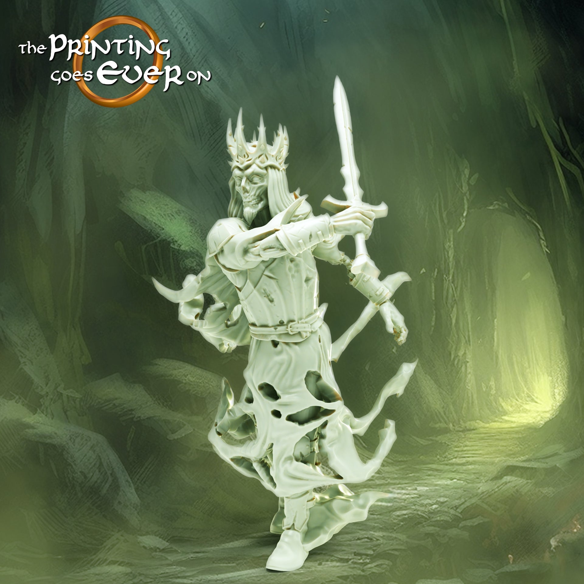 Product photo Tabletop 28mm The Printing Goes Ever On (TPGEO) 0: Ghost King: Warrior of the Dead - Army of the Damned and Rogues