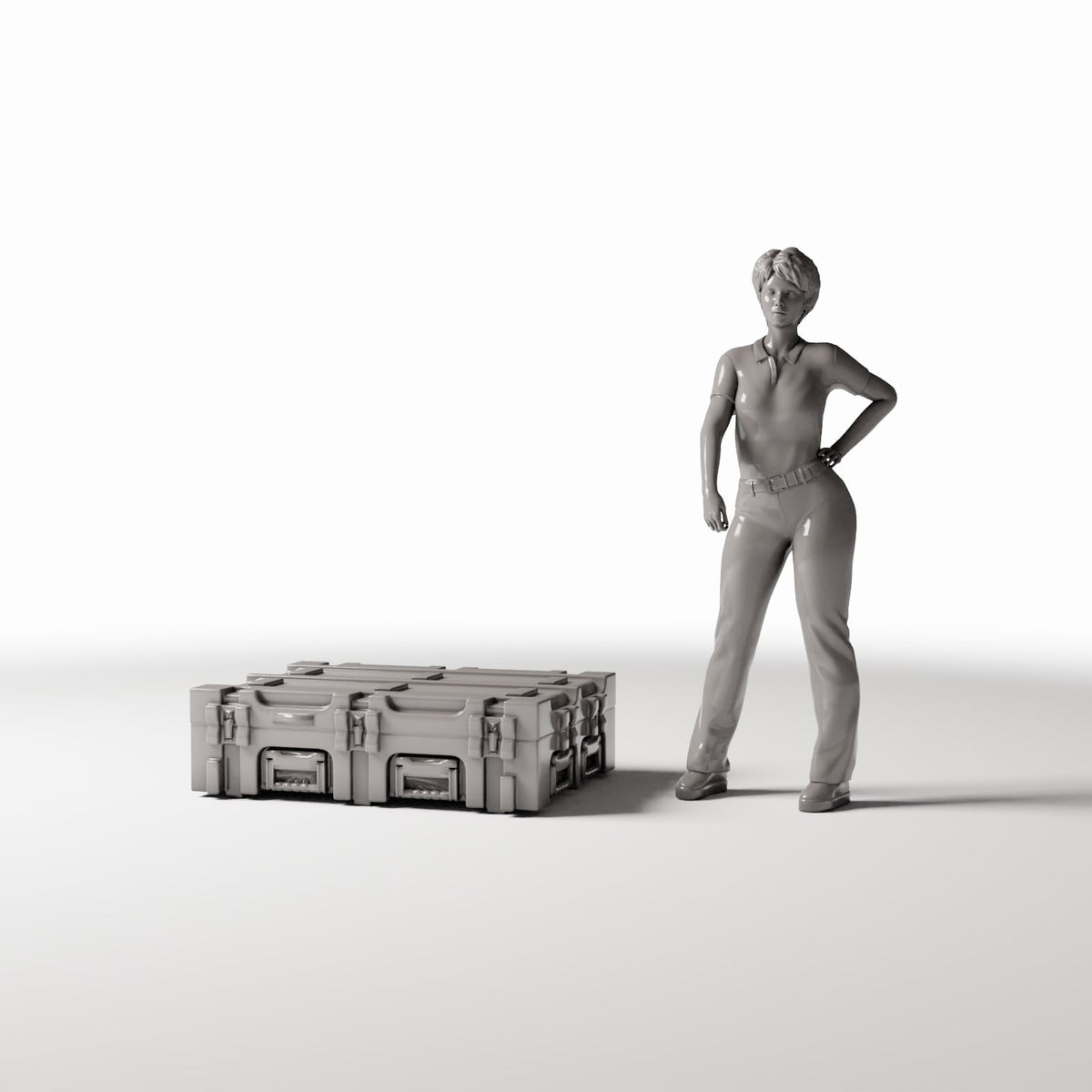 Diorama model-building product photo 1: Diorama camp: military transport crate with latches (Ref. 352D)