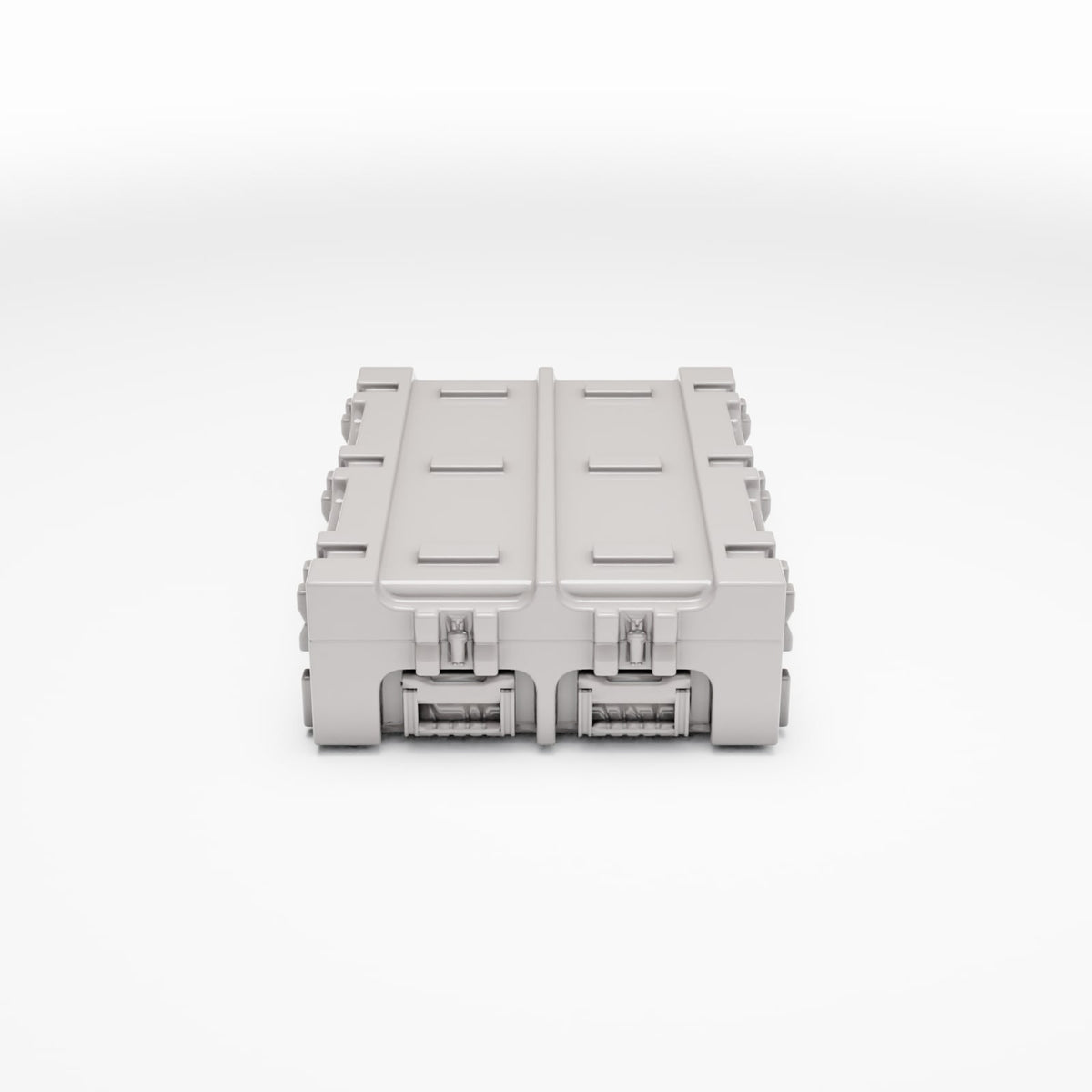 Diorama model-building product photo 2: Diorama storage area: Military transport crate with latches (Ref. 352D)