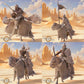Product photo Tabletop 28mm The Printing Goes Ever On (TPGEO) 0: Riders of the East: Captain and Followers on Horses - Oriental Desert Nomads
