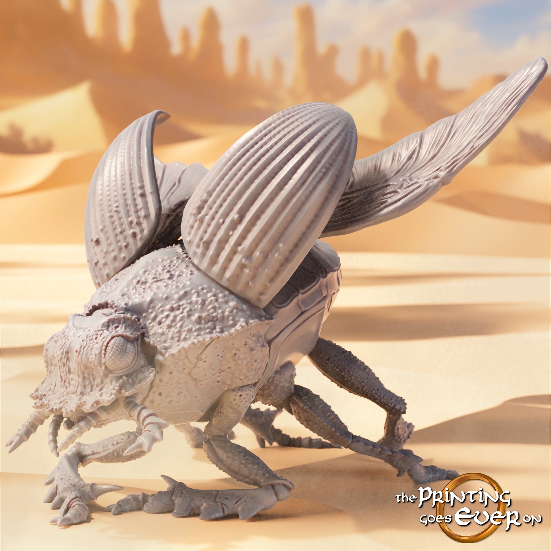 Product photo Tabletop 28mm The Printing Goes Ever On (TPGEO) 0: Desert Scarab: Flying Giant Insect - Animals and Monsters from the Desert
