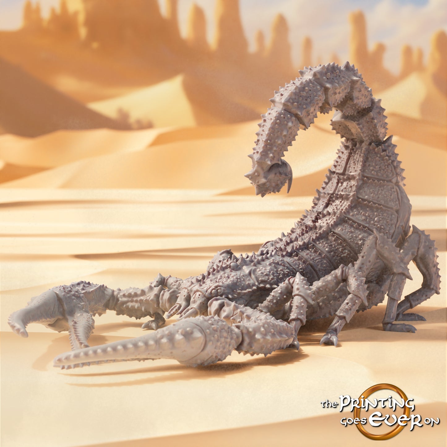 Product photo Tabletop 28mm The Printing Goes Ever On (TPGEO) 0: Giant Scorpion: Poisonous Spider Creature - Animals and Monsters from the Desert