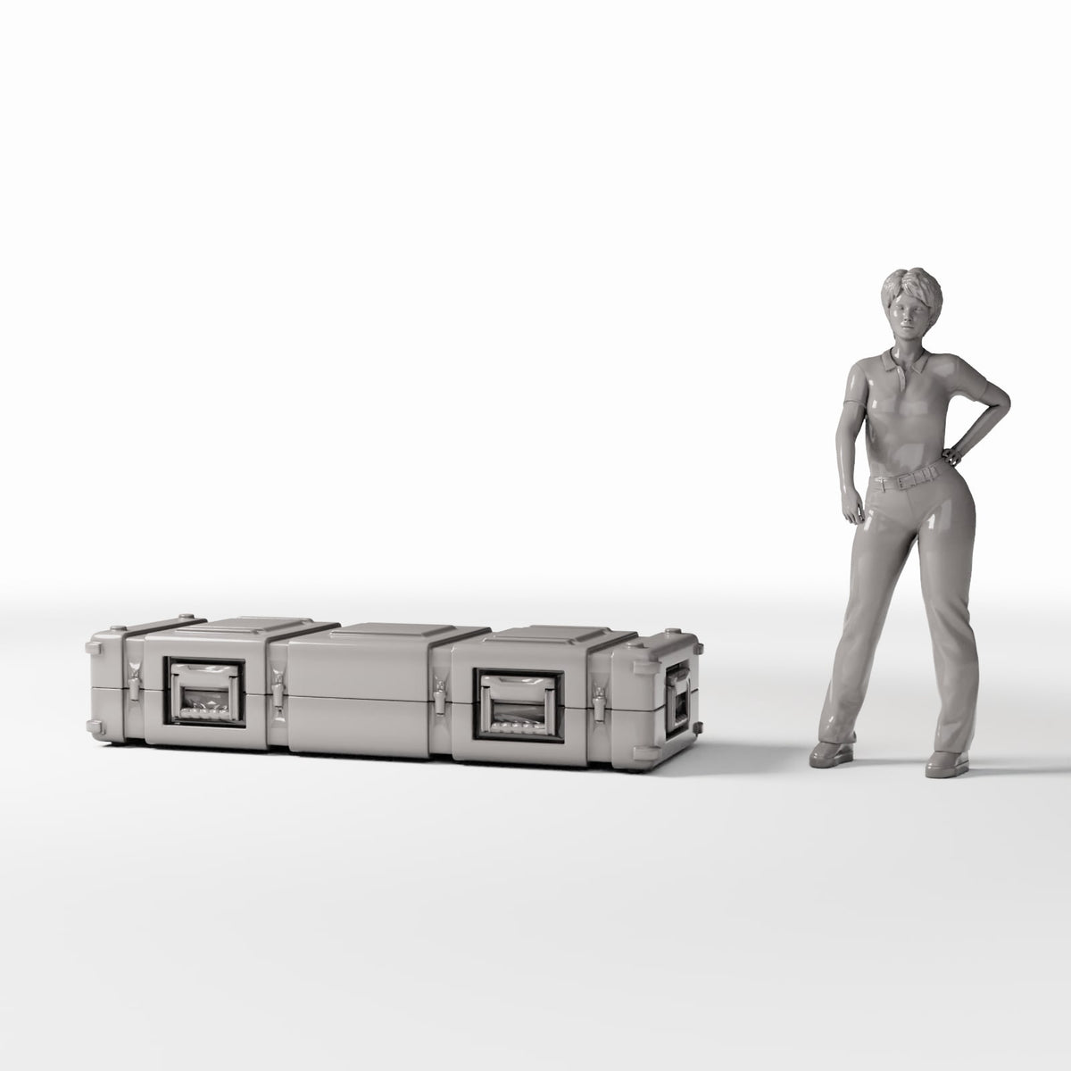 Diorama model-making product photo 1: Diorama storage: military transport crate with clasps (Ref. 371D)
