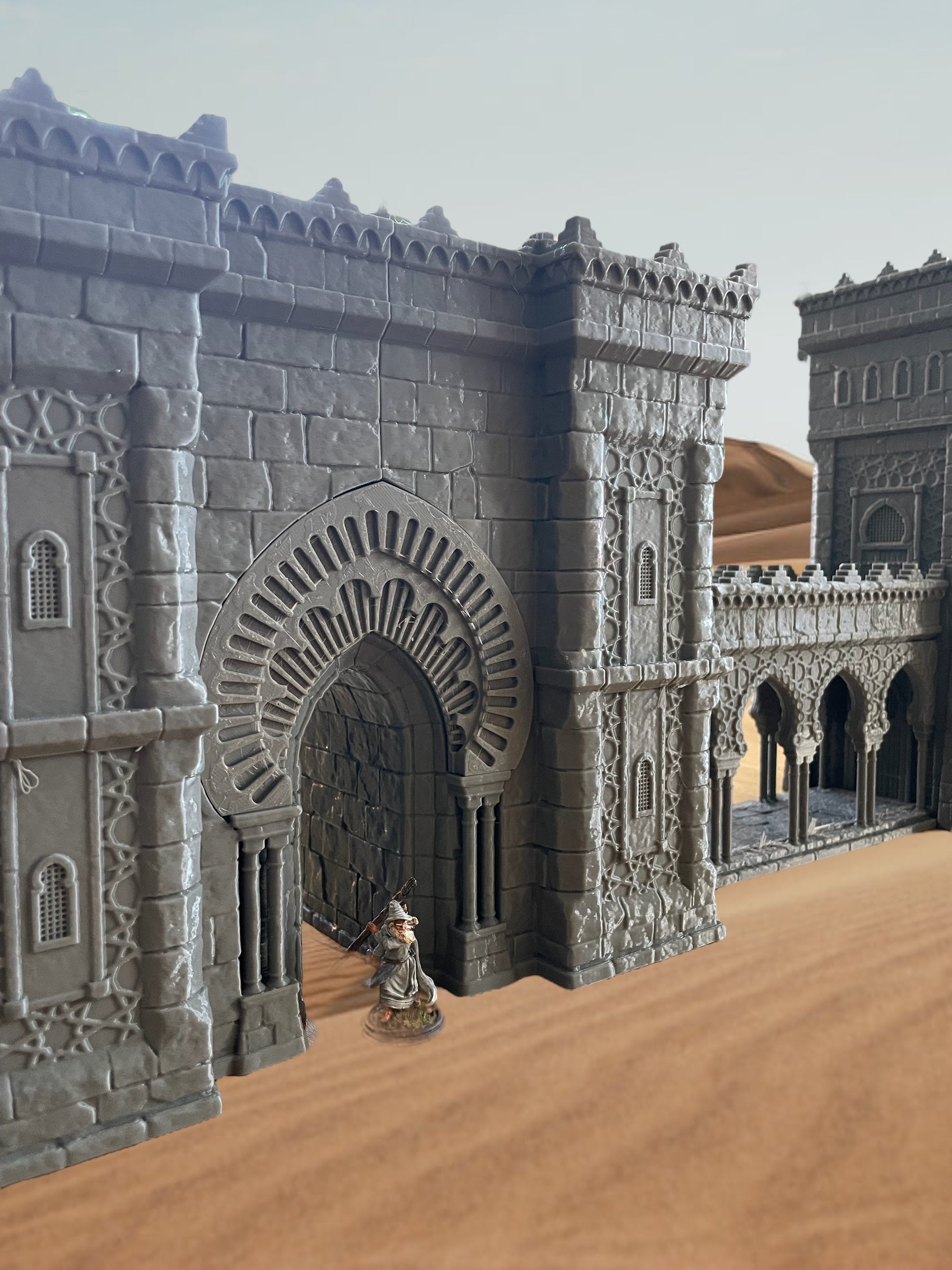 Product photo Tabletop 28mm The Printing Goes Ever On (TPGEO) 0: Oriental Gate - Fortification of an Oriental City - Gate, Tower, and Wall